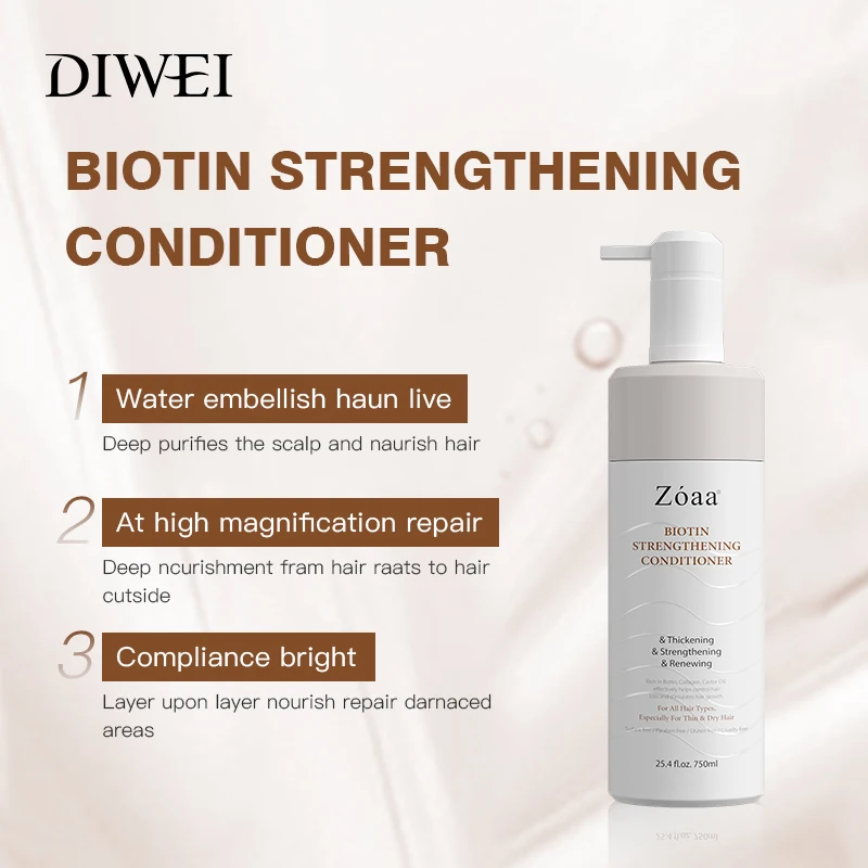 DIWEI Biotin Shampoo and Conditioner Set Hair Thickening Volumizing Products to Help Boost Thinning Hair with Added Keratin