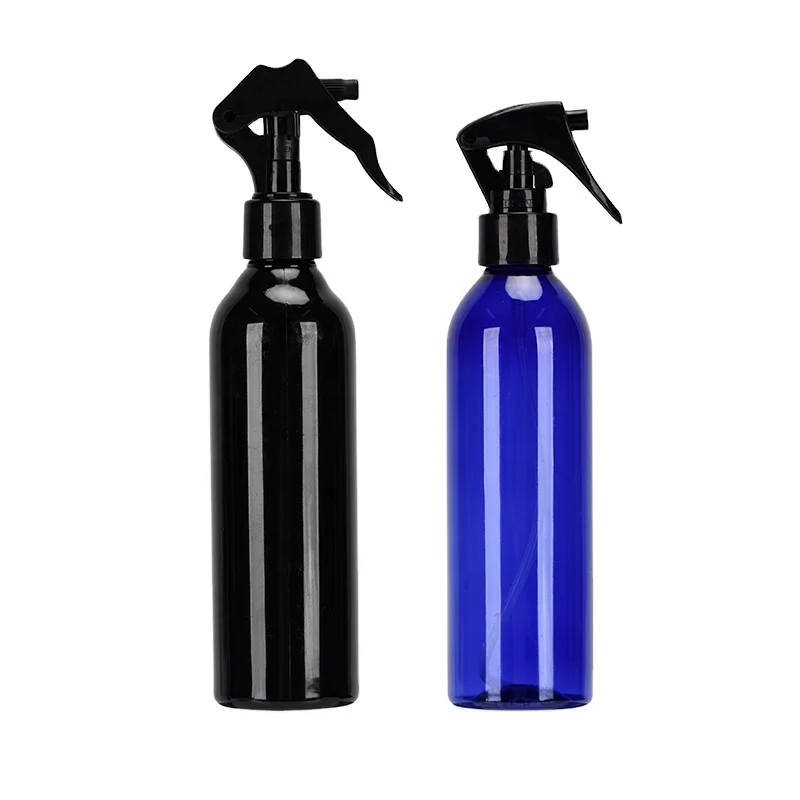
wholesale 8oz 250ml blue black plastic mini trigger sprayer hand sanitizer liquid bottle 