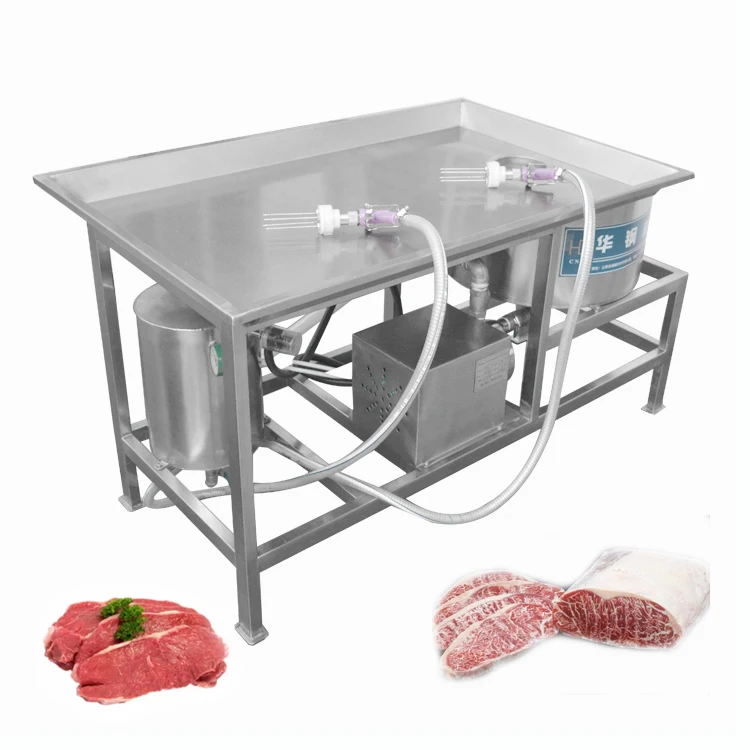 Manual saline meat injector / poultry meat brine injector machine