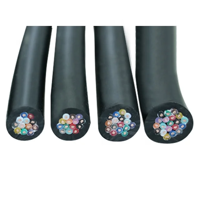 RVV 0.75mm Copper Wire Price 12 Cores Twisted Black PVC Sheathed Flexible Control Cable Coaxial Electrical cables Power Wires