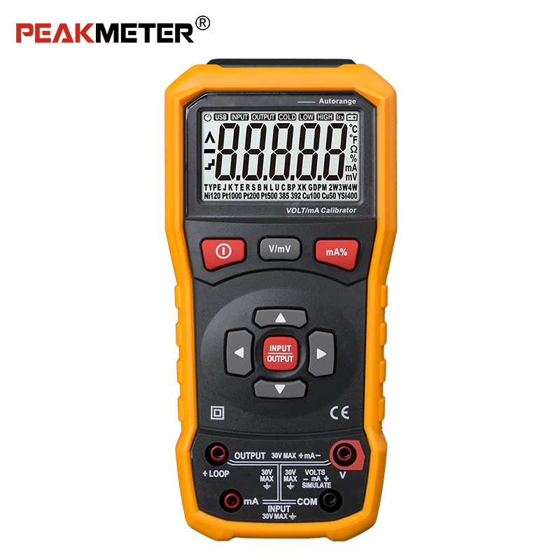Handheld Voltage Multifunction Process mA calibrator digital With Loop Power INPUT V Measurement