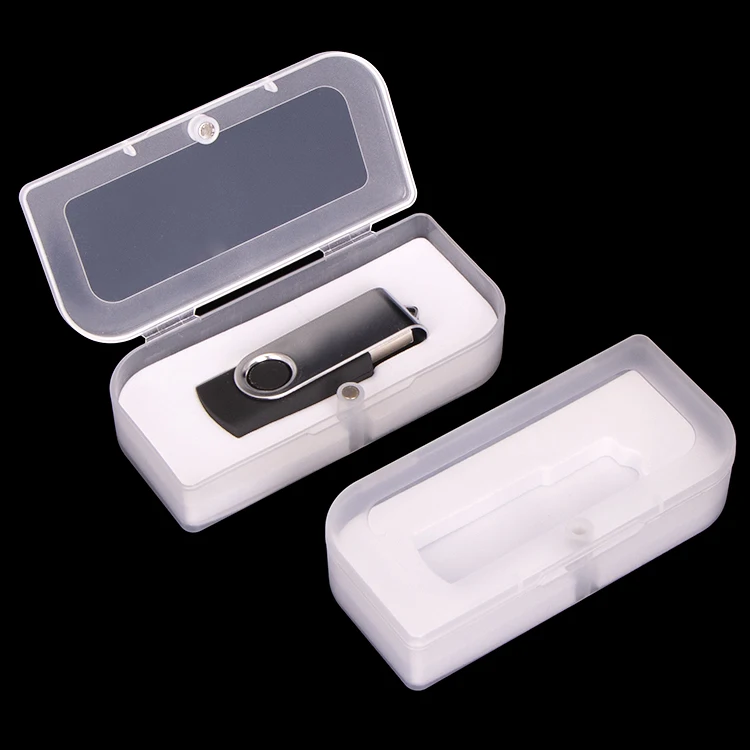 SUNSHING Clear Magnetic Plastic USB Box Flash Drive Storage Case USB Key Packaging Credit Card Case USB-Stick Holder