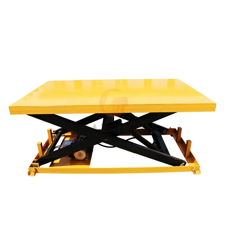 CE ISO small portable light weight 1ton 2ton load capacity pallet hydraulic table low profile scissor lift with the fixed ramp