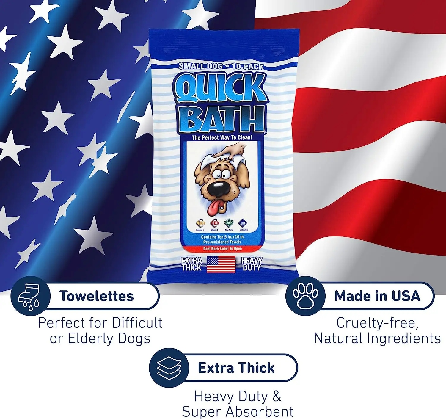 Travel Packing Quick Bath Dog Towelettes Large Pet Grooming Wipes for Paw Body Clean