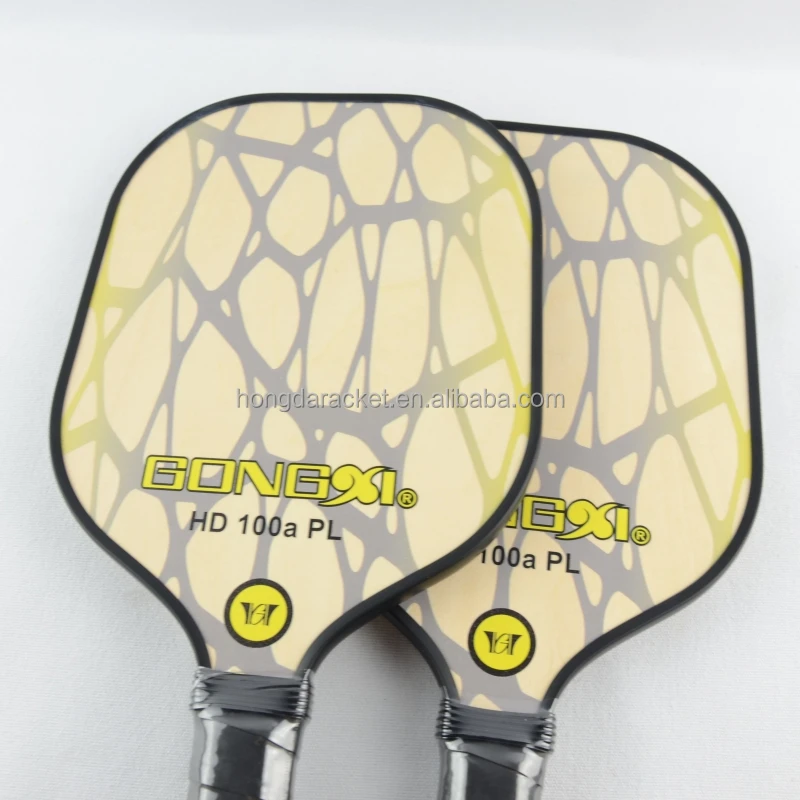 Manufacturer OEM Factory Custom Wooden Pickleball Paddle Set With 2 Paddles & 4 Balls For Beginner