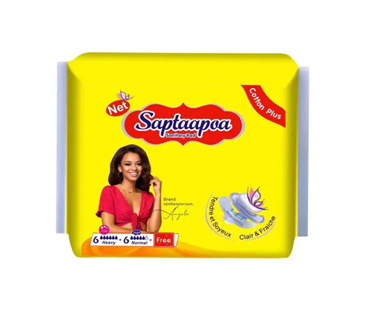 Hot sale Sanitary napkins wholesales in Africa day night combination package colored carton box packing sanitary pads