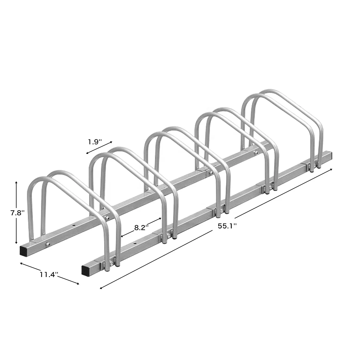 Powder coated/hot dip galvanized steel floor mounted bike stand bicycle parking rack