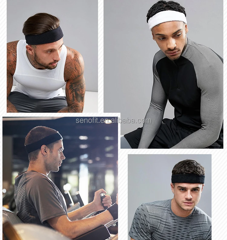 SENAOFIT Custom Headbands No Minimum Sweat Bands For Hair Wide Fitness Headbands
