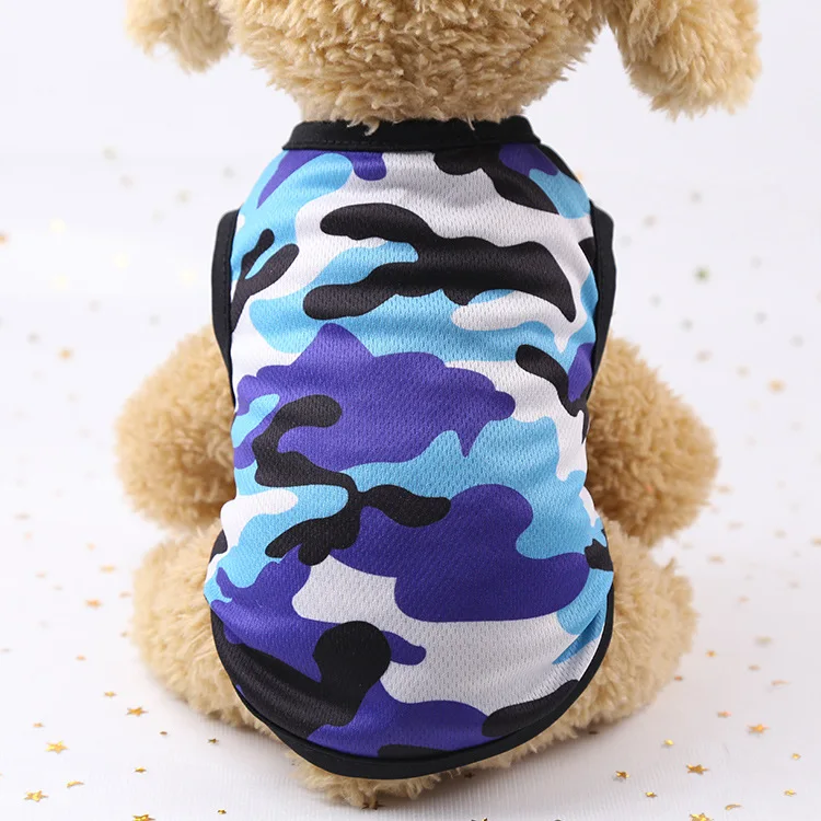 Military camouflage pet warm vest cat and dog clothes breathable fashion pet clothing