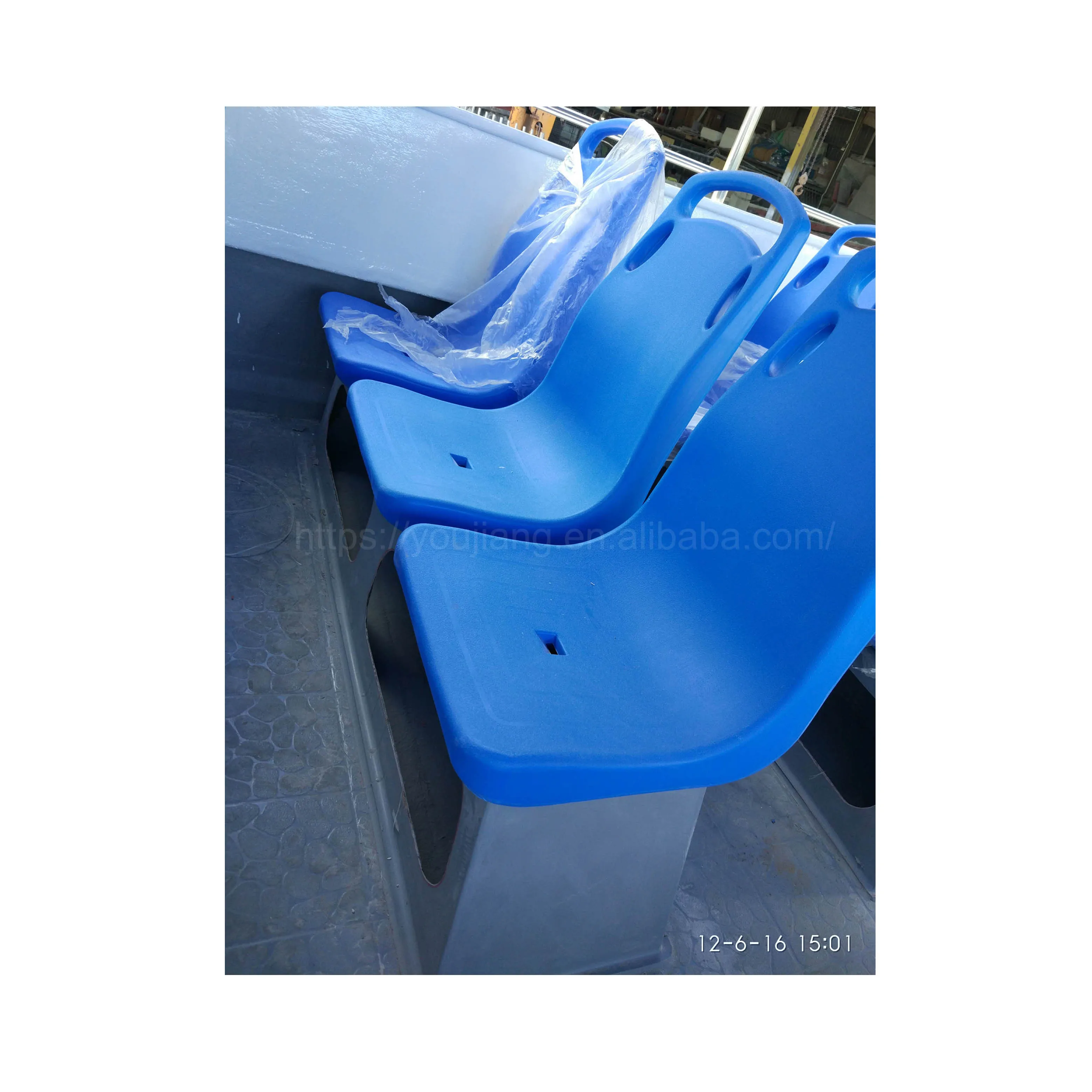 Plastic Marine Boat Seats Outside with Aluminum Life Jacket Box