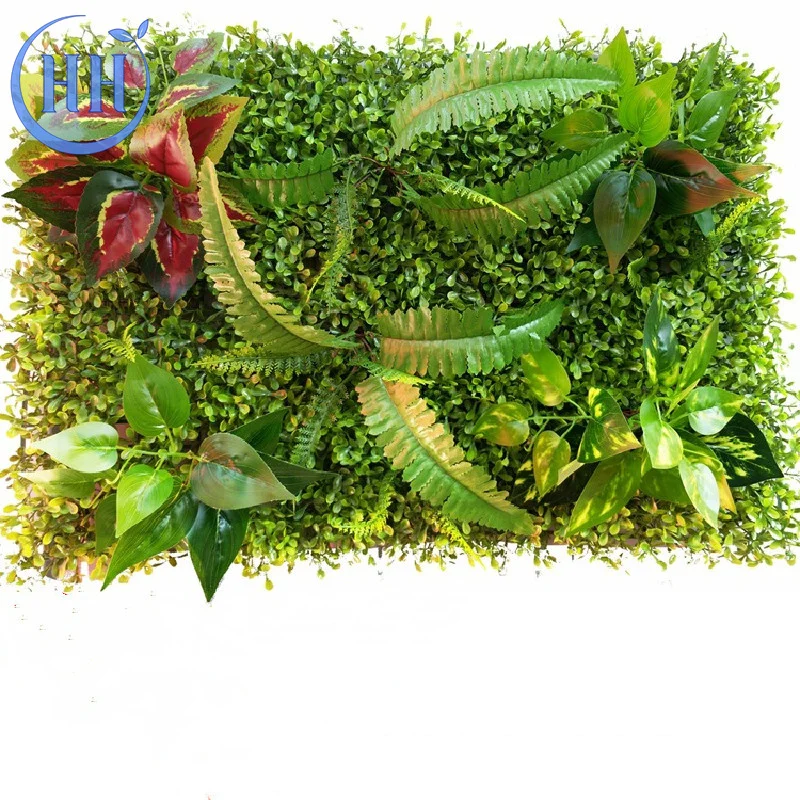High quality wall outdoor decorative green artificial grass decor hanging synthetic leather manufacturing plant