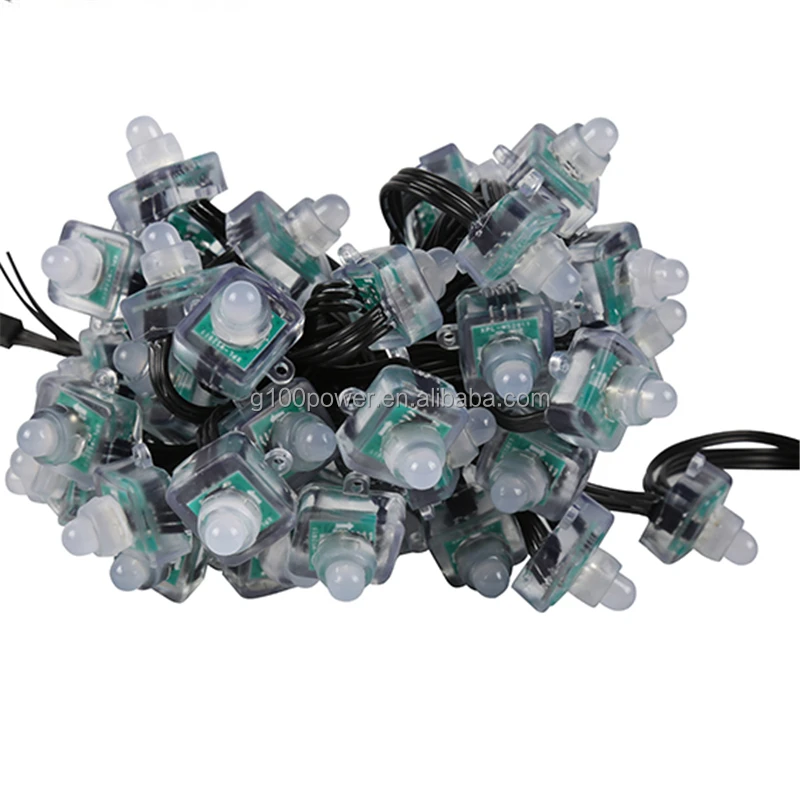 12mm WS2811 Full Color Square Pixel LED Module Lighting Chain Permanent Christmas Lights for Home and Business
