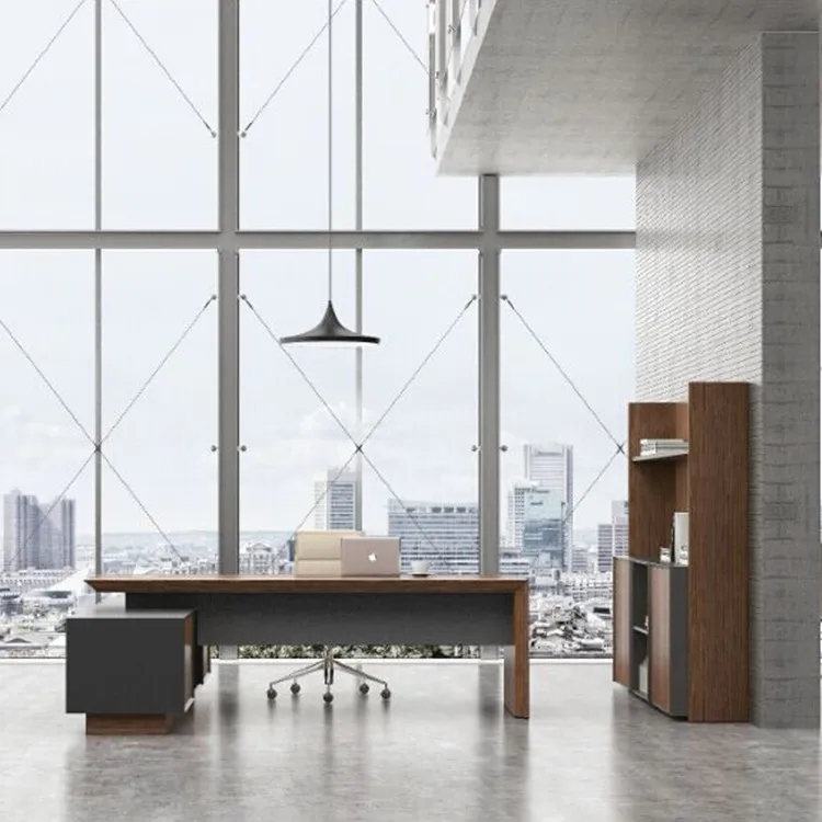 Office Table And Chair Combination Simple And Modern Wood Computer Desk Workstation