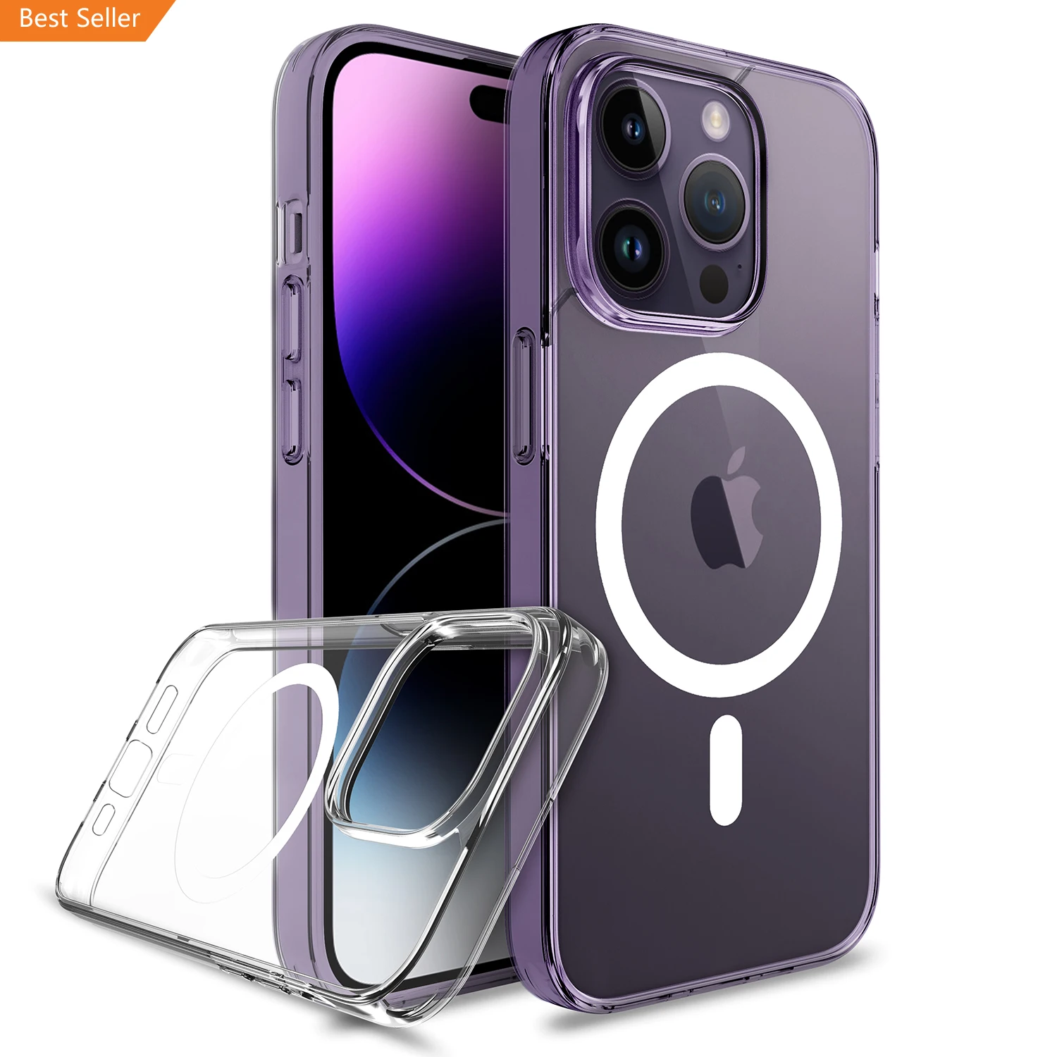 Beelan BSCI Luxury Supplier Magnetic TPU PC Shockproof  Clear Transparent Phone Cases For iPhone 14 13 Pro Max  magsafes case