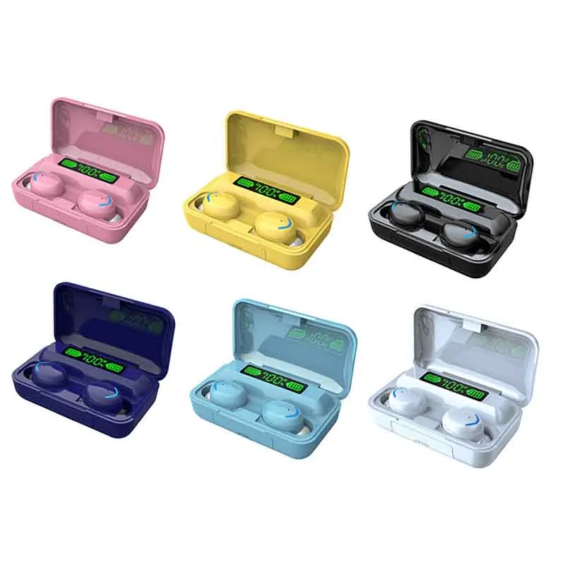 F9 Wireless in-ear headphones Earphone With LED Display mirror Audifonos Inalambricos Gamer Auriculares y Auriculares internos