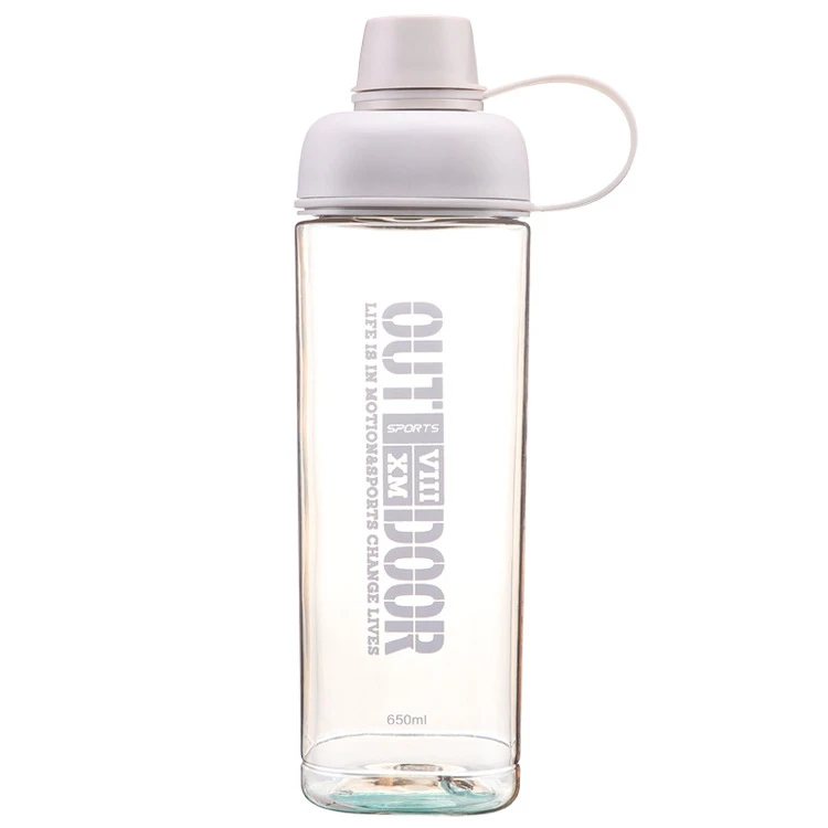 Unique Square Water Bottle Carton Acrylic Eco Friendly infuse Wide Mouth BPA Free Dishwasher Safe Flat Water bottle