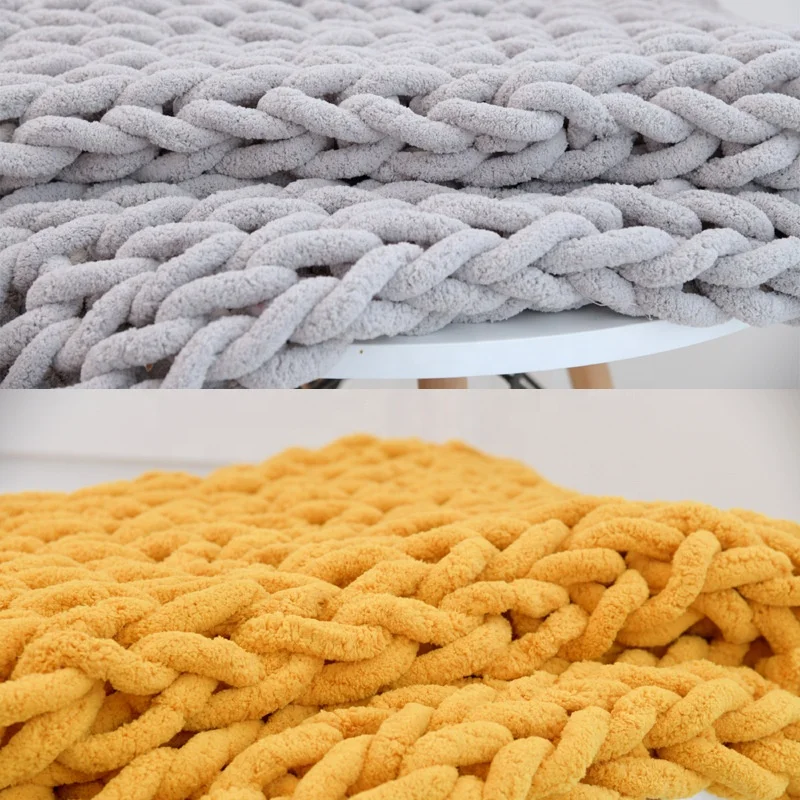  China manufacturer wholesale giant super chunky chenille yarn for hand knitting blanket also named