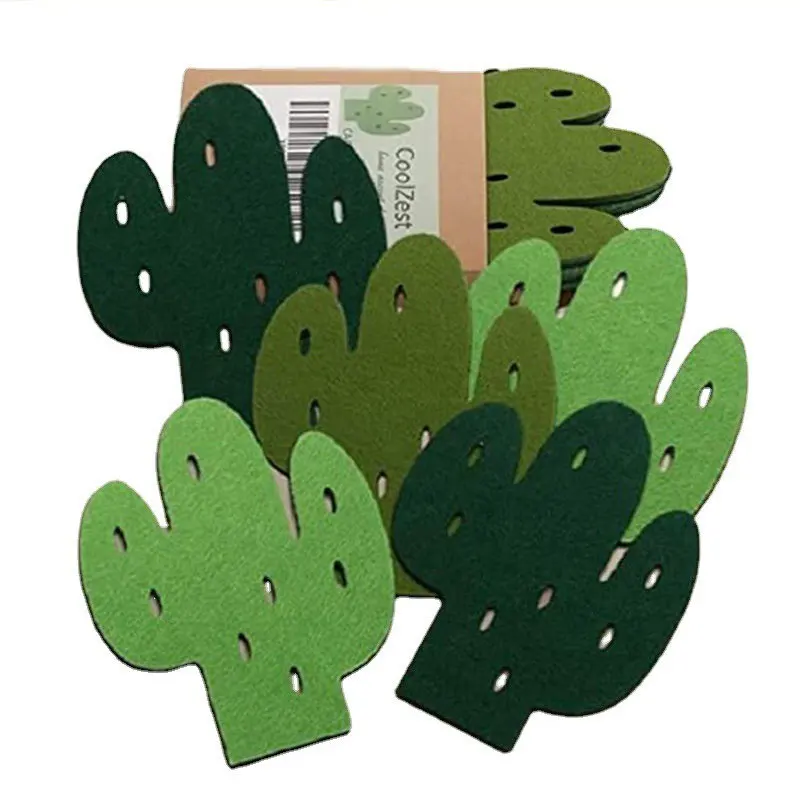 Felt Coaster Mat Customized Cup Anti Slip Round And Tree Coaster pad High Quality Wine Bottle Coaster  Christmas placemat