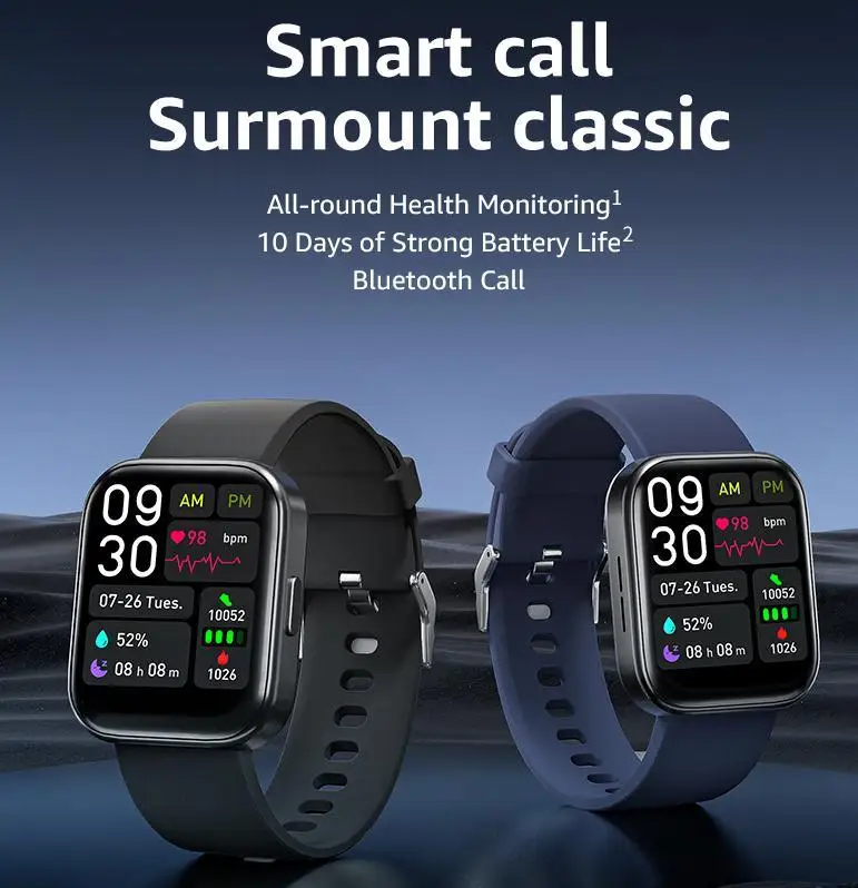 Starmax GTS4 Large screen 1.69 Inch Multiple Sports Smartwatch Wristband Reloj Inteligente Android BT Call Smart Watch For Men