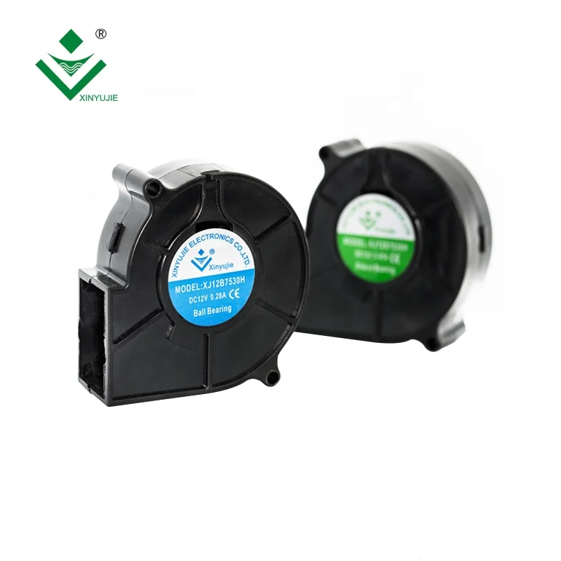 top sales 7530 big air flow volume silent 5V 12V 24V 48V centrifugal blower UL CE ROHS waterproof IP68 blower fan 75x75x30mm