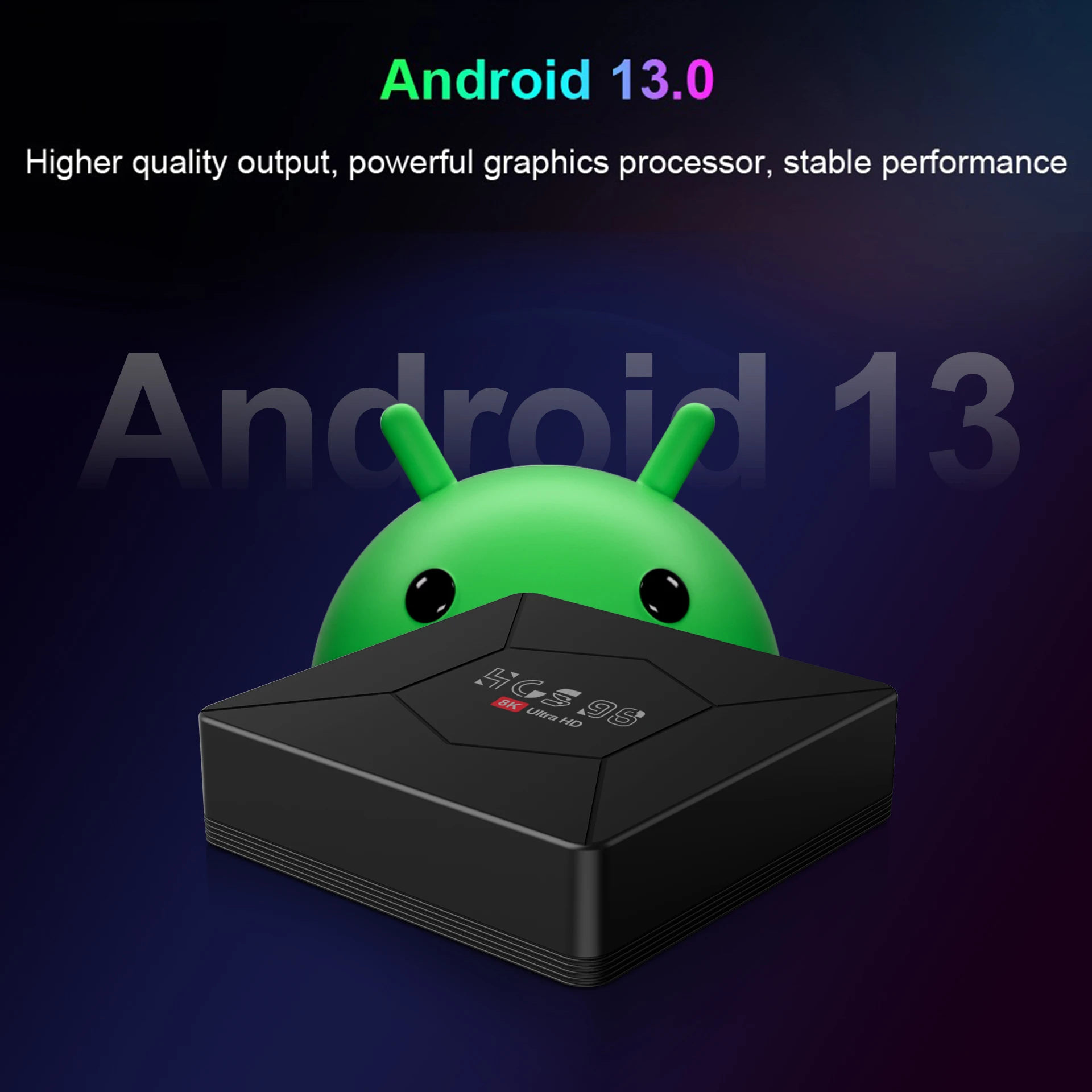 2024 New! High quality TV Box Android HCS98 mini 5G WIFI set-top box android 8k smart bluetooth remote control android tv box