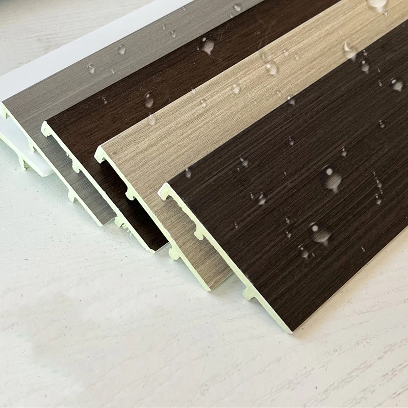 Customized Factory Price Customized Wood pvc Surface Interior Color Skirting Board Baseboard Mouldings