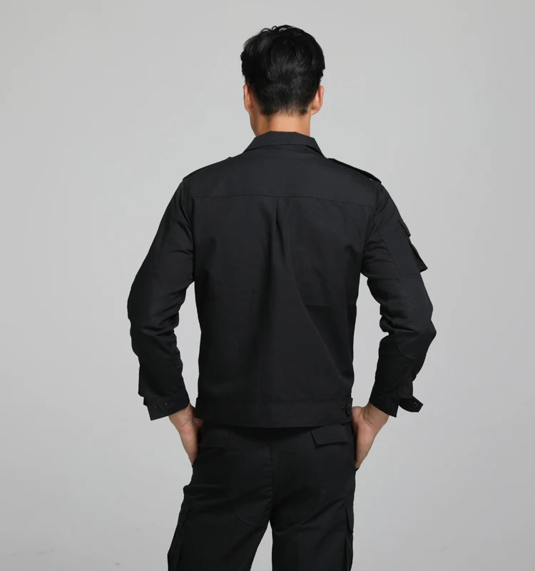 Latest Design security guard uniforms Black Long Short Sleeve Shirts and Pants work suit ripstop Uniform