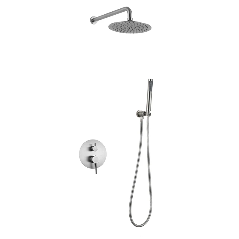 Guangdong Kaiping Professional hot sale Plastic Steel Rainfall Shower Head Wall Mounted Bathroom concealed Mixer Shower set