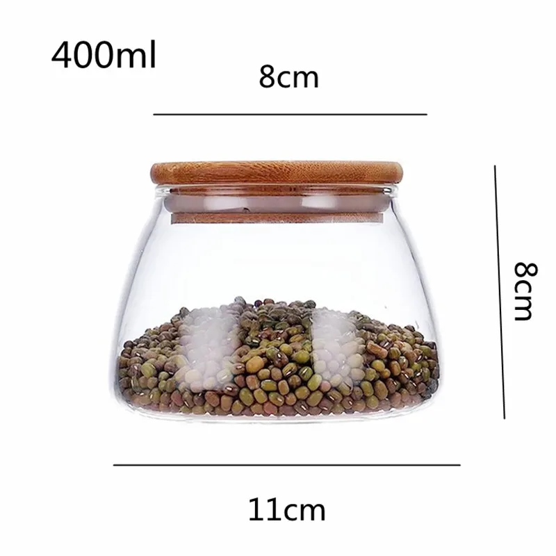 
Factory direct supply recycled glass jars heat-resisting high borosilicate glass jar 