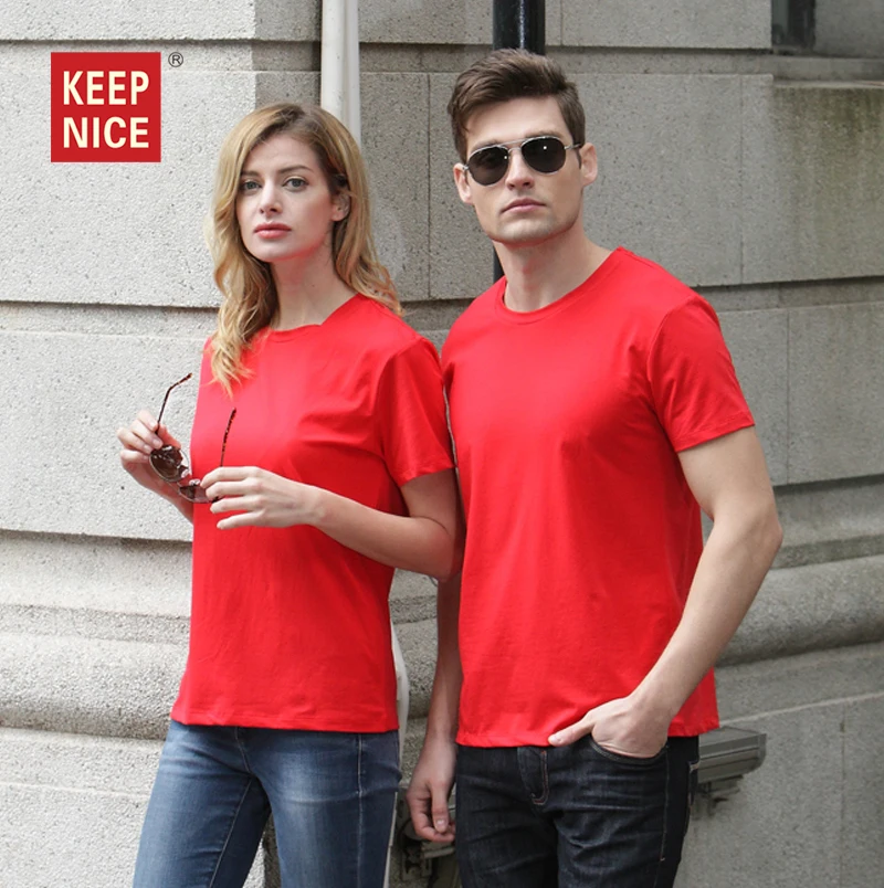 
Wholesale customization 95% cotton 5% SPANDEX blank, knitted t-shirt can be printed logo 