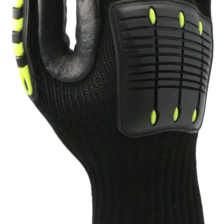 ENTE SAFETY Comfortable to wear 10G polyester latex foam coated hand back TPR anti slip rubber latex coated work gloves