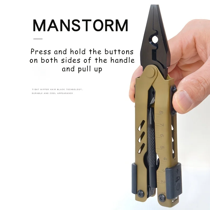 Factory Price Multitool Multifunctional Stainless Steel Folding Pliers Slide Switch Screwdriver Knife Features Durable Aluminum