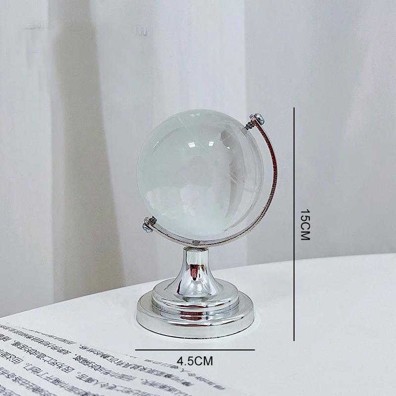 Home Decoration Accessories Retro Rotating Globe Modern Learning Globe Kids glass craft