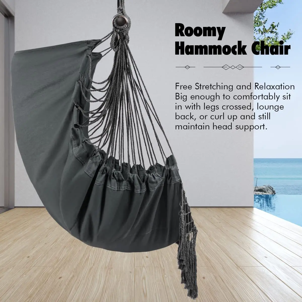 Garden Outdoor Canvas Hanging Hammock Chair Swing Hammock Chair