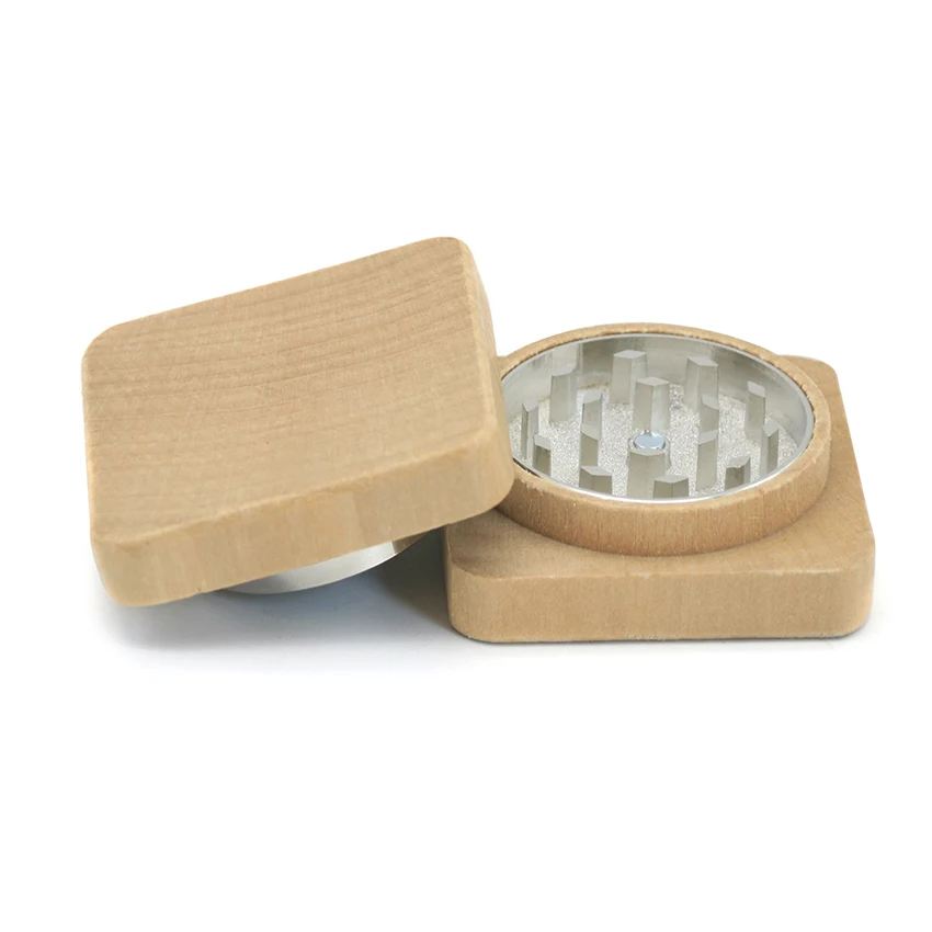 Wood Herb Grinder Custom Logo Crusher Dry Tobacco Smoking Accessories Wooden  Grinder Machine