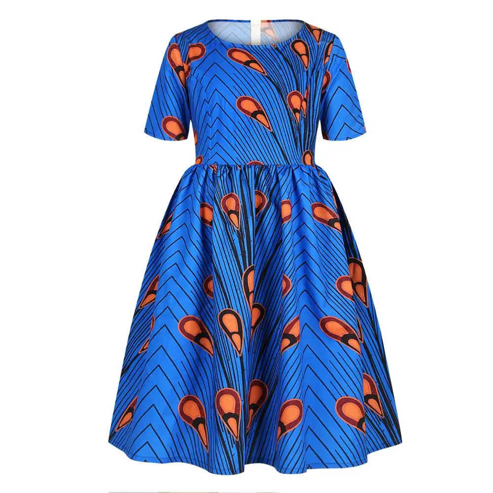 2020 Wholesale kids skirt african traditional clothing little girls short sleeve dress