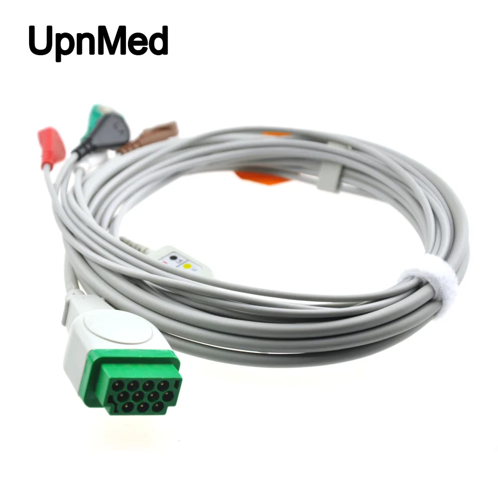 GE Dash 2500 5 lead кабель ЭКГ и леадвирес на кнопках