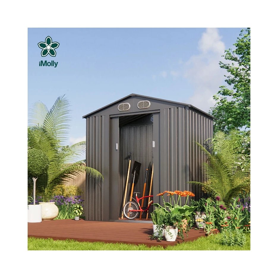 Waterproof Home Garden Assemble Metal Storage Shed Lawn Patio House Building