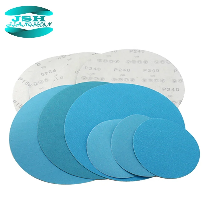 150mm Film Backing Blue Sandpaper Making Abrasive Round Sanding Film Disc
