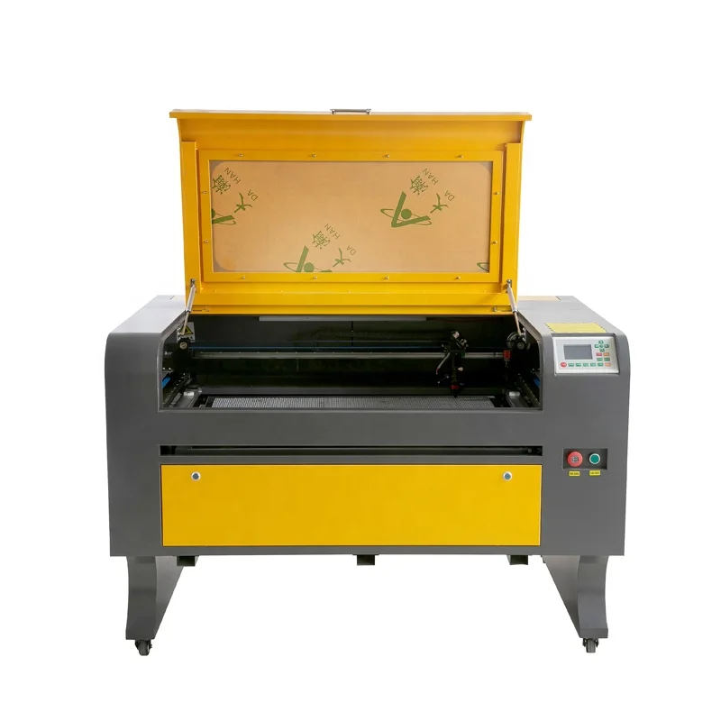 Co2 cnc laser engraving machine laser cutting machine working for wood acrylic leather glass paperboard cutting