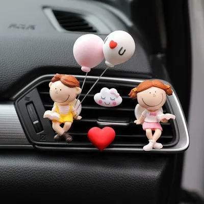INS Wedding Christmas Gifts Interior Ornament Diffuser Cloud Flower Couple Lover Cute Balloon Car Vent Clip Decoration