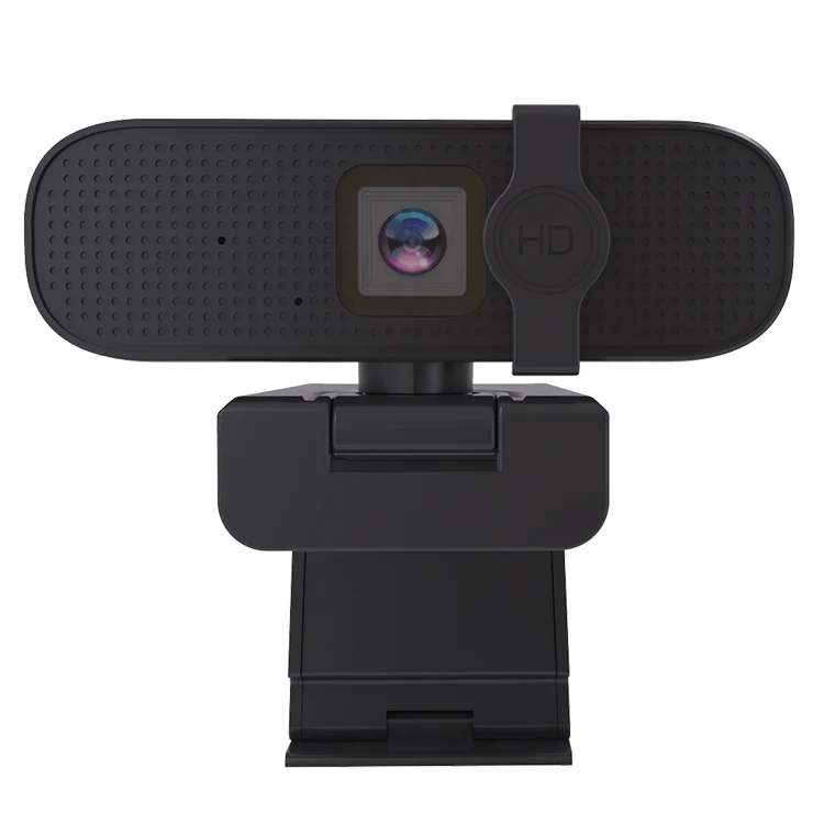 4K Auto Focus Webcam with Microphone Plug and Play Black Lens Cover for Computer