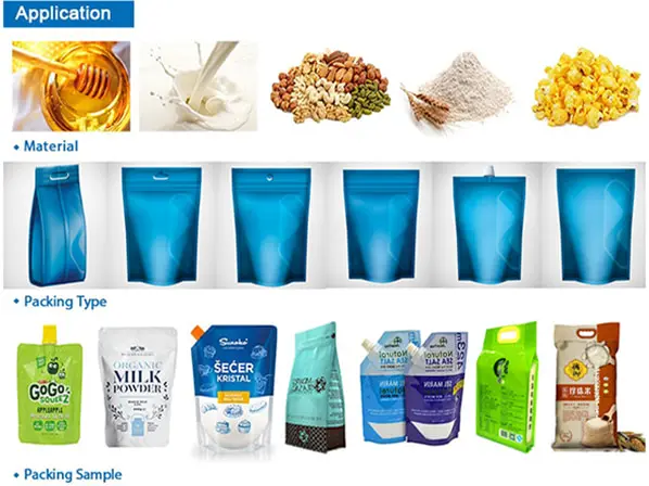 ZK-210 Automatic Aseptic Rotary Dry ilk Coffee Coconut Stand Up Pouch Powder Filling And Sealing Packing Machine Milk