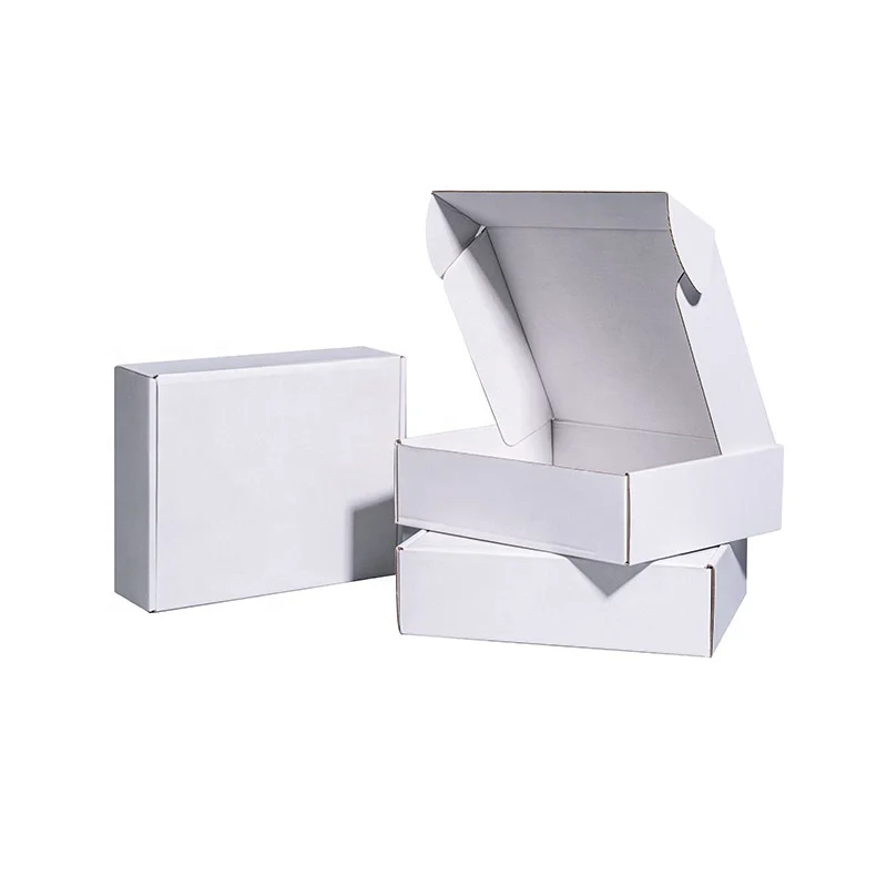 Custom Logo Printed Kraft Mailing White Aircraft Collapsible Corrugated Black Square Shipping Boxes