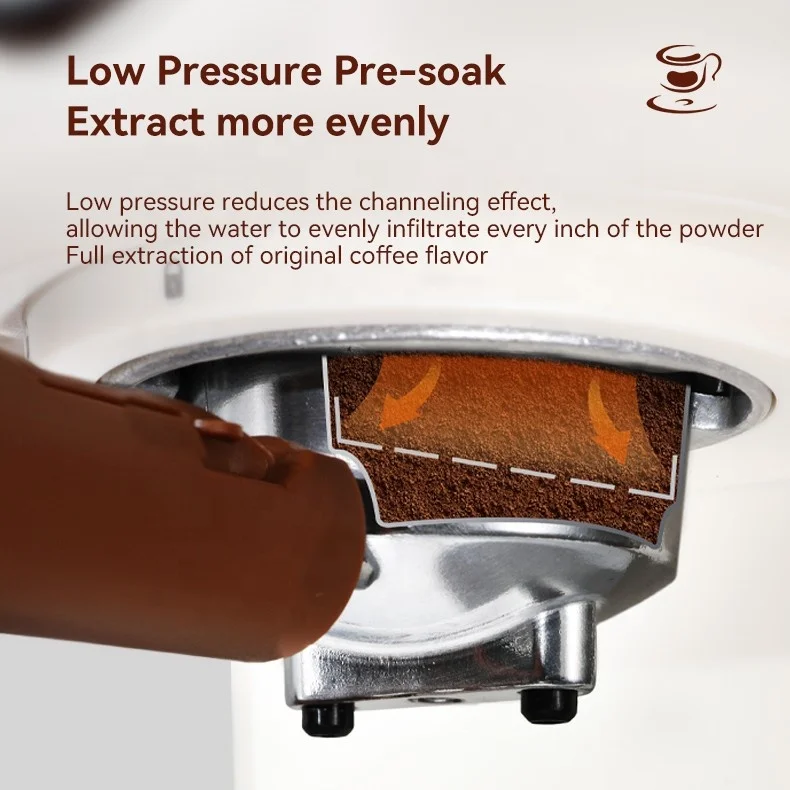 Semi-automatic Retro Espresso Coffee Brewer Machine Professional Italy 20bar Coffee Maker