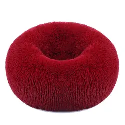 Hot selling pet bed dog sofa round soft comfort luxury plush cat dog bed large dog couch bed