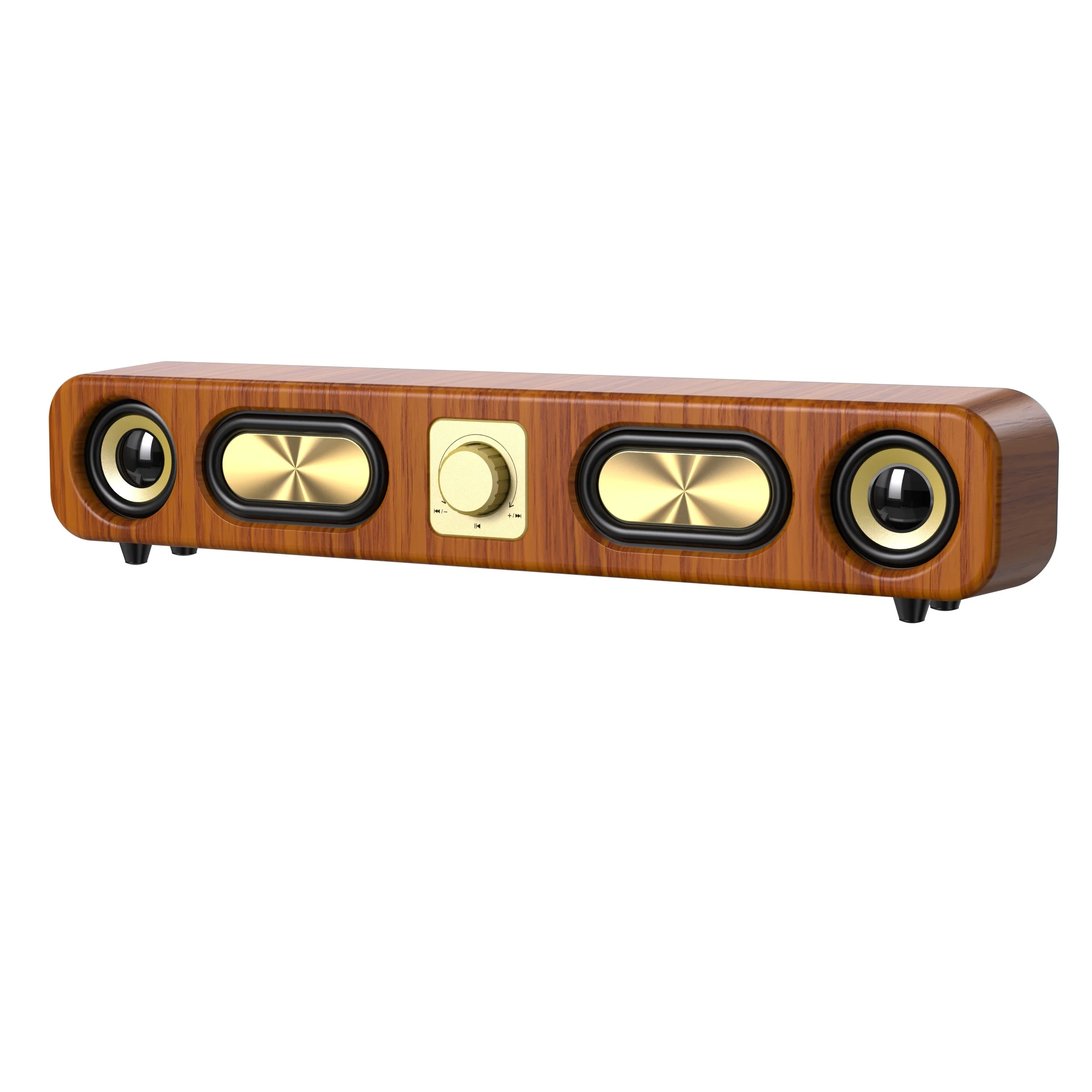 Деревянные динамики в стиле ретро Портативная звуковая панель Hi-Fi стерео карта домашний компьютер настольный беспроводной Звук FM-радио сабвуфер
