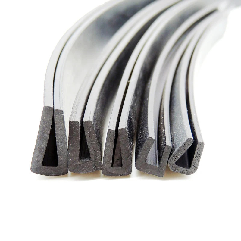 China Factory High-Quality Customized Extruded U Channel Black Rubber Edge Epdm Strip For Panel