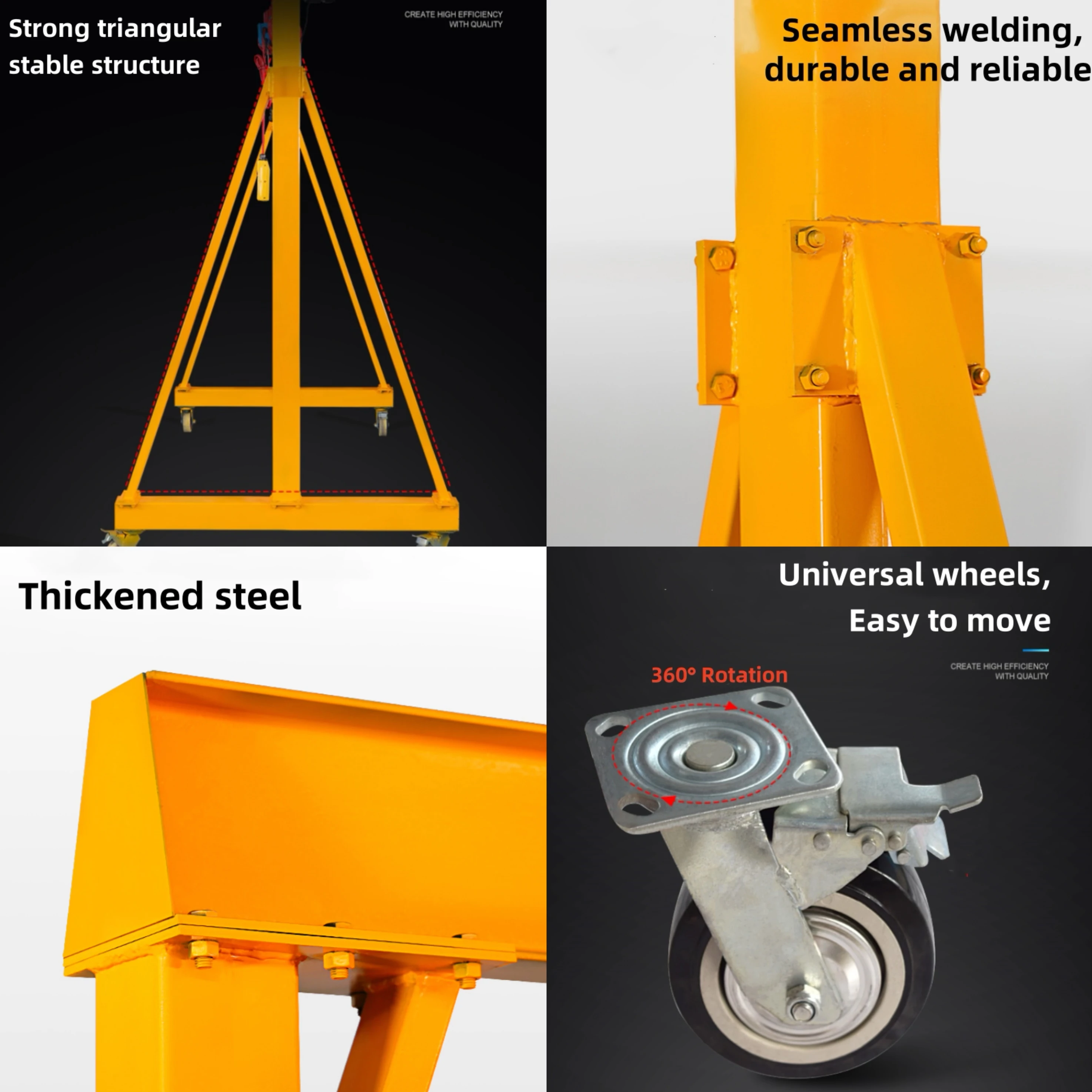 Workshop Steel 500kg 1 ton 3 ton mobile lifting adjustable height  gantry crane 1 ton 2 ton 5 ton self hoisting cranes on rails