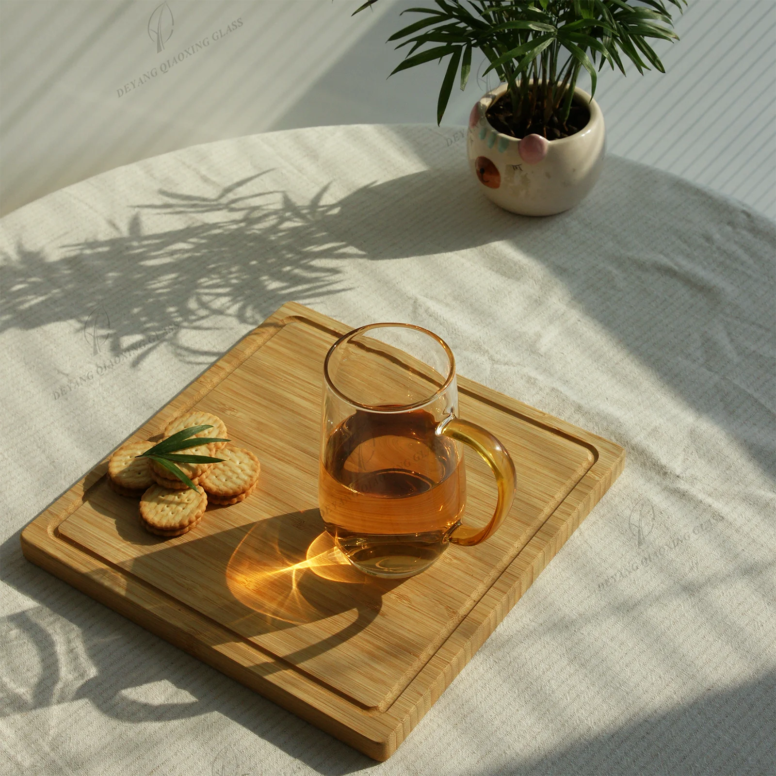 Wholesale Factory Small Clear Mug Glass Dessert Drink Coffee Tea Cups Set 6 pcs Designed for Coffee Water Borosilicate Glass